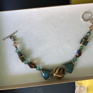 turquoise and stone bracelet